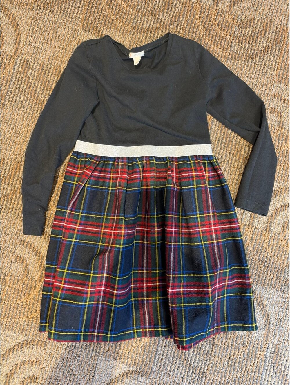 Girls Long Sleeve Plaid Dress crew cuts size 8